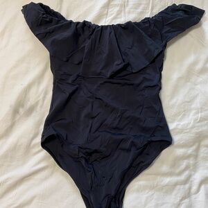 Black Off Shoulder One Piece